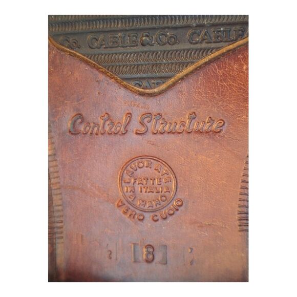 Mens Cable & Co Shoes Made in Italy Wingtip Brogue Oxfords VINTAGE - Picture 4 of 9